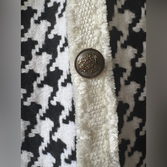 SHEIN size XS, Elegant Black and White Houndstooth Dress, mini, fitted, zipper - Picture 4 of 8